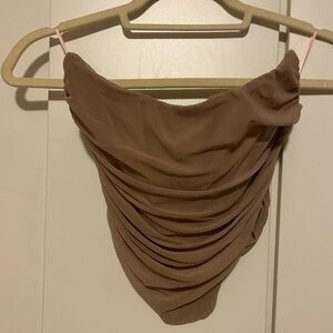 tic toc Draped bustier Top
